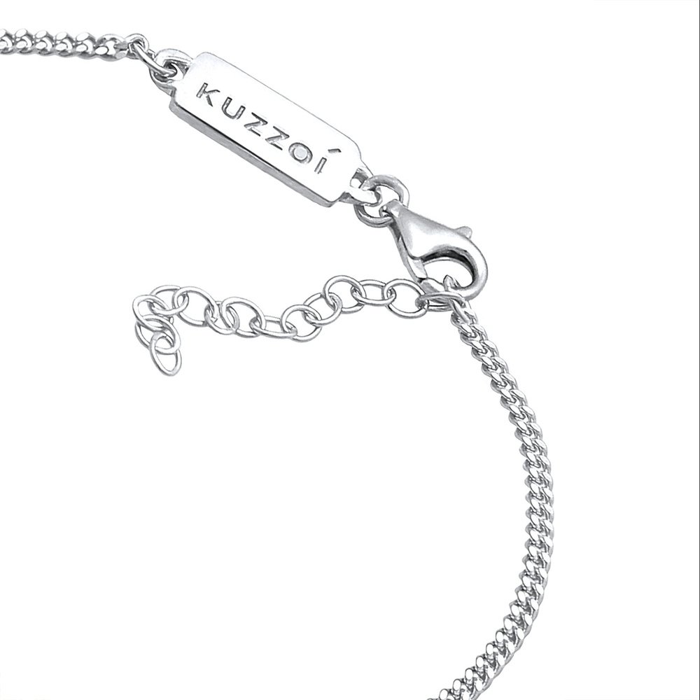 KUZZOI KUZZOI Bracelet Chaîne de base minime pour hommes ajustable en argent sterling 92 Bracelet