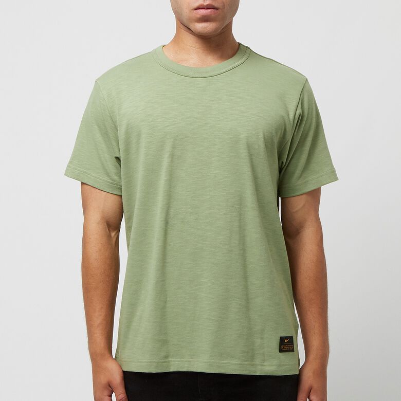 NIKE Life Shortsleeve Knit Top oil green/neutral olive/white