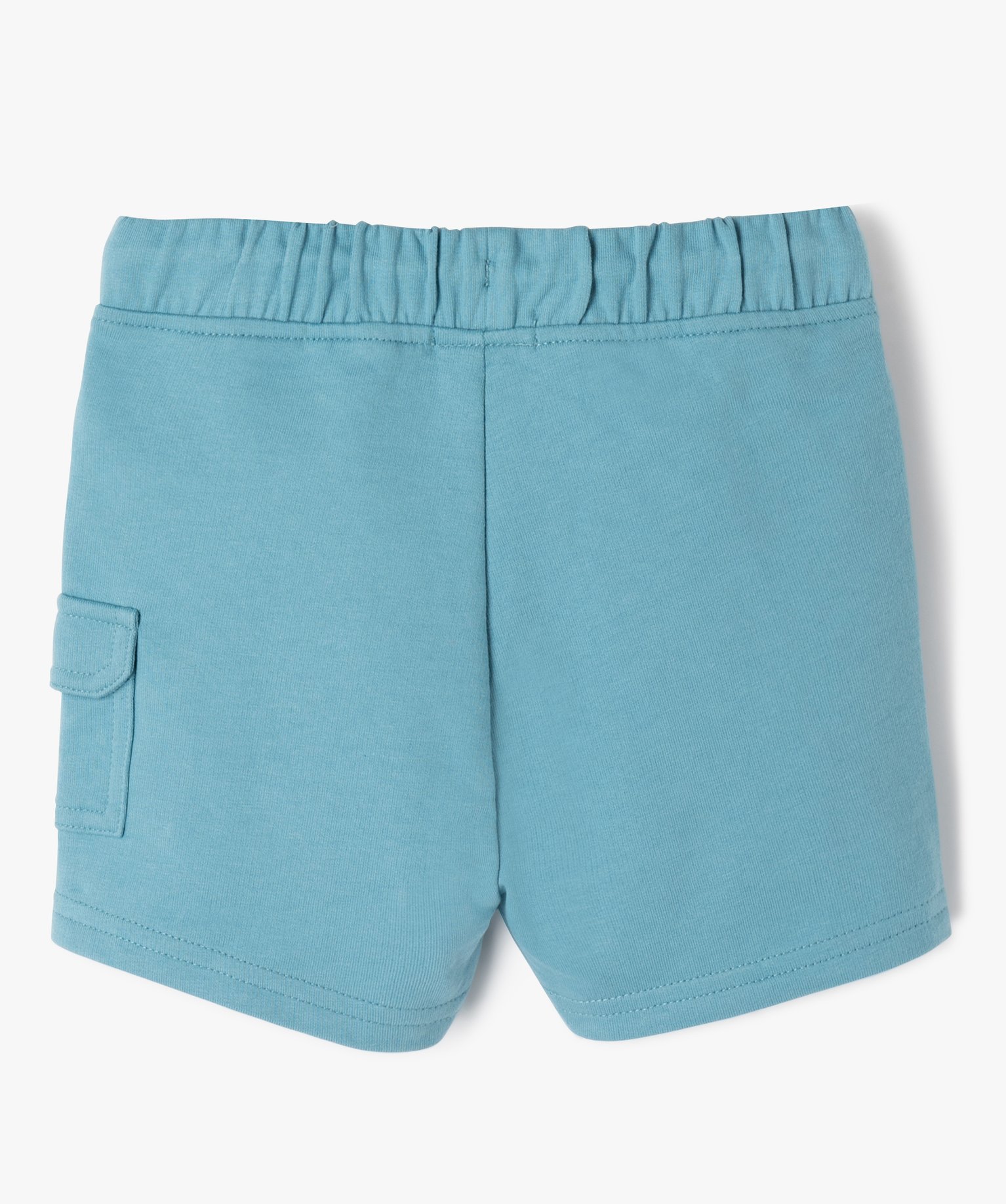 Bermuda en maille souple à poche cargo bébé Garçon bleu | GEMO