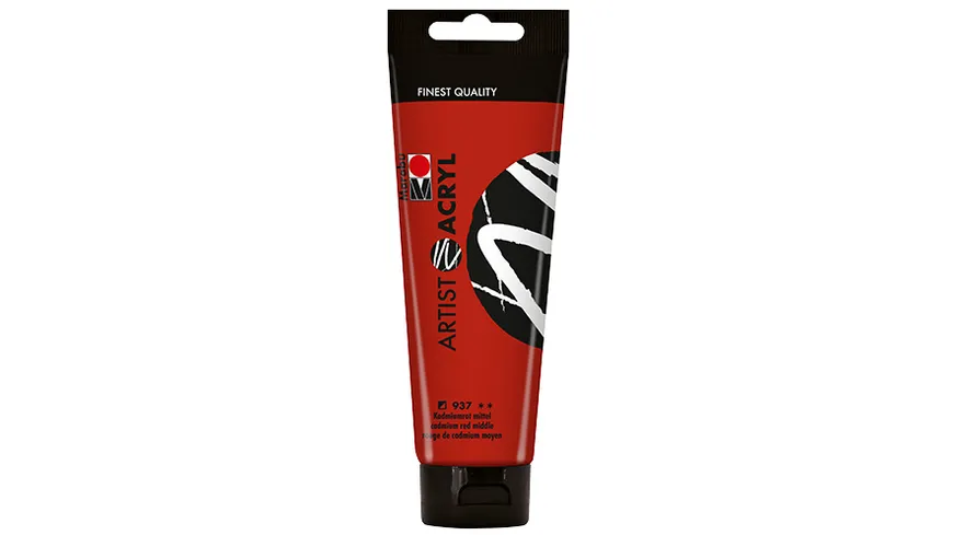 Marabu Artist Acryl, Kadmiumrot mittel 937, 120 ml 120 ml