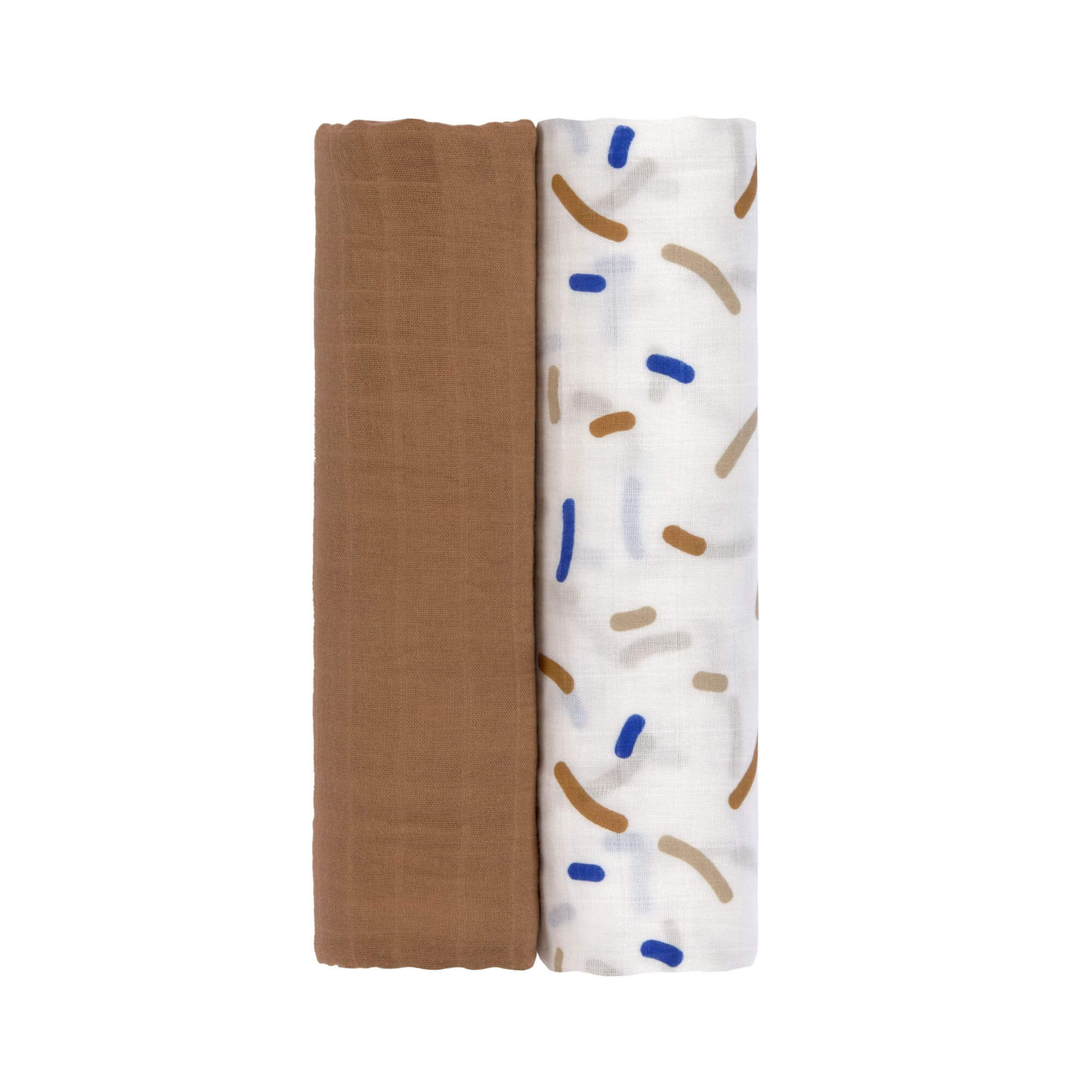 Mulltücher 2er Set 120 x 120 cm - Little Mateys, Royal Blau