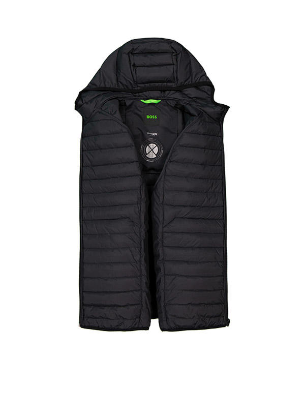 BOSS Green, Steppjacke, Mikrofaser wasserabweisend, nachtblau