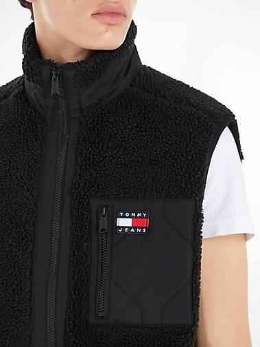 TOMMY-JEANS Herren Weste MEDIA SHERPA