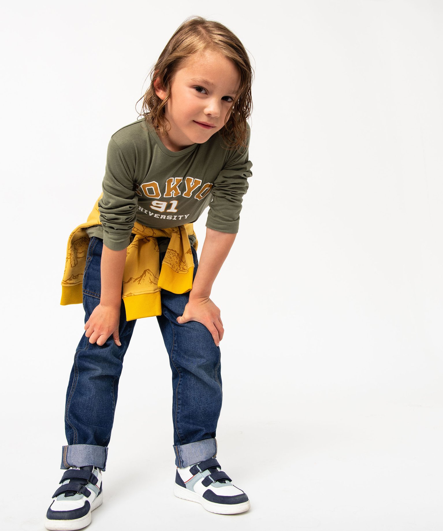 Jean Regular avec ceinture élastique Garçon stone | GEMO
