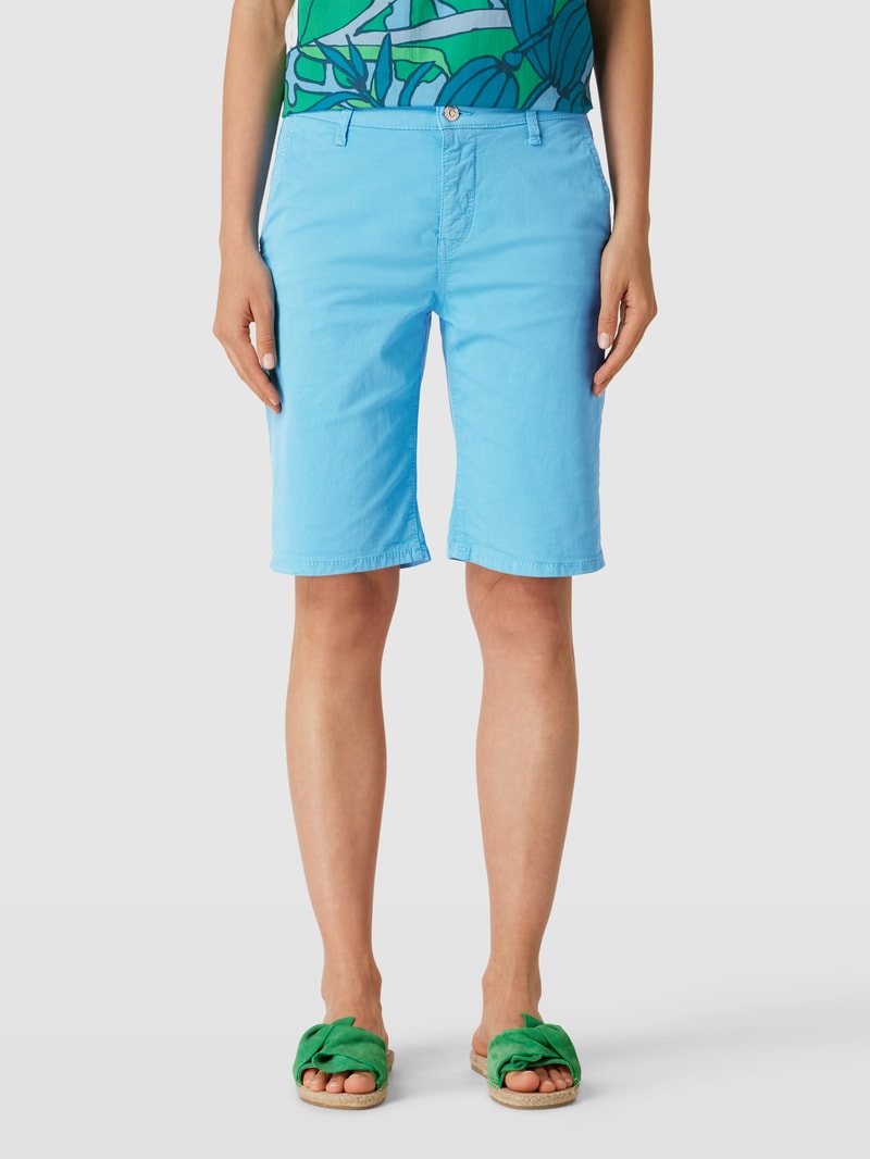 Chino-Shorts mit Allover-Print in blau