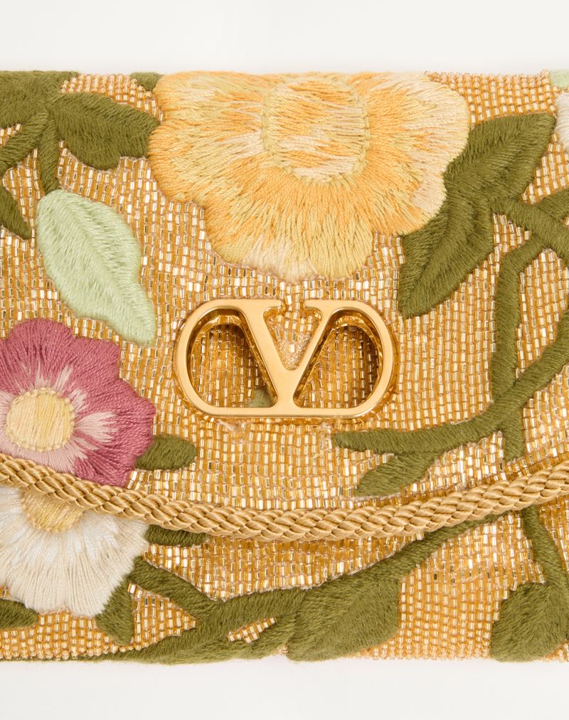 Bolsa de ombro pequena bordada Valentino Garavani Devain