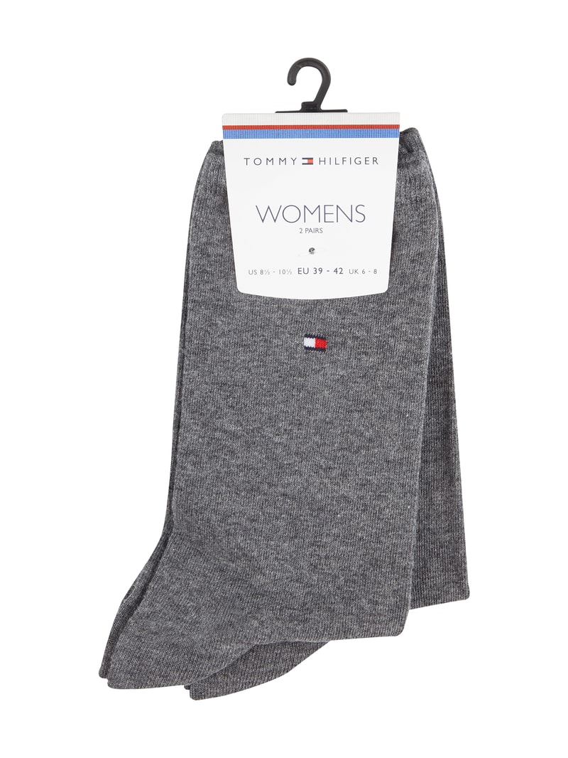 Socken im 2er-Pack in mittelgrau meliert