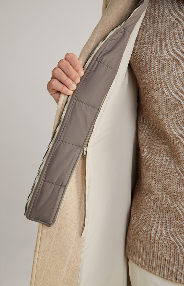 Mantel Morris in Beige gestreift