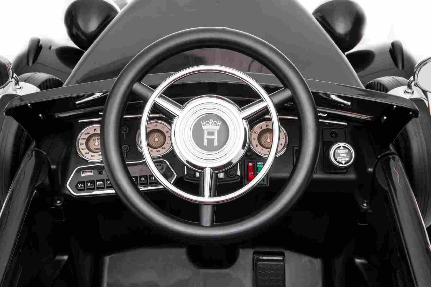 BoGi electric children's car Audi Horch children's vehicle 930V 2x120W vintage EVA 1xchild 1xadult