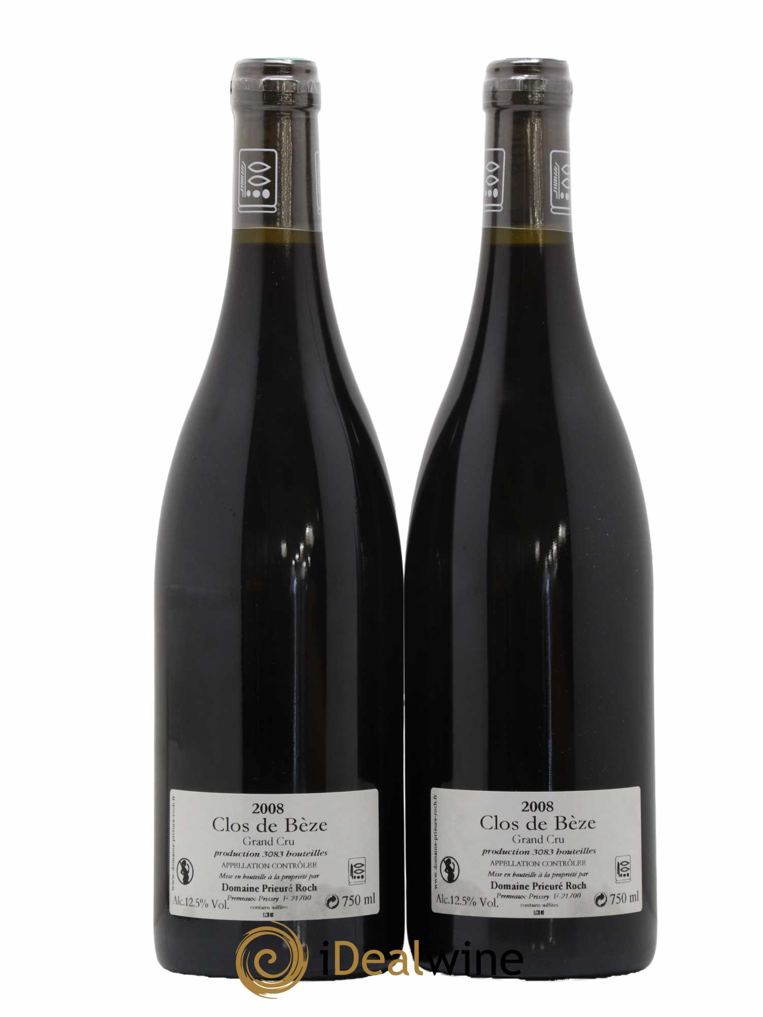 Chambertin Clos de Bèze Grand Cru Prieuré Roch  2008 - Lot de 2 Bouteilles