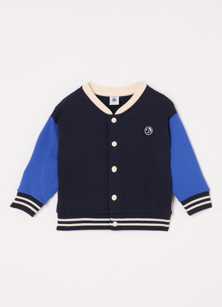 Jachetă de trening Petit Bateau cu logo brodat