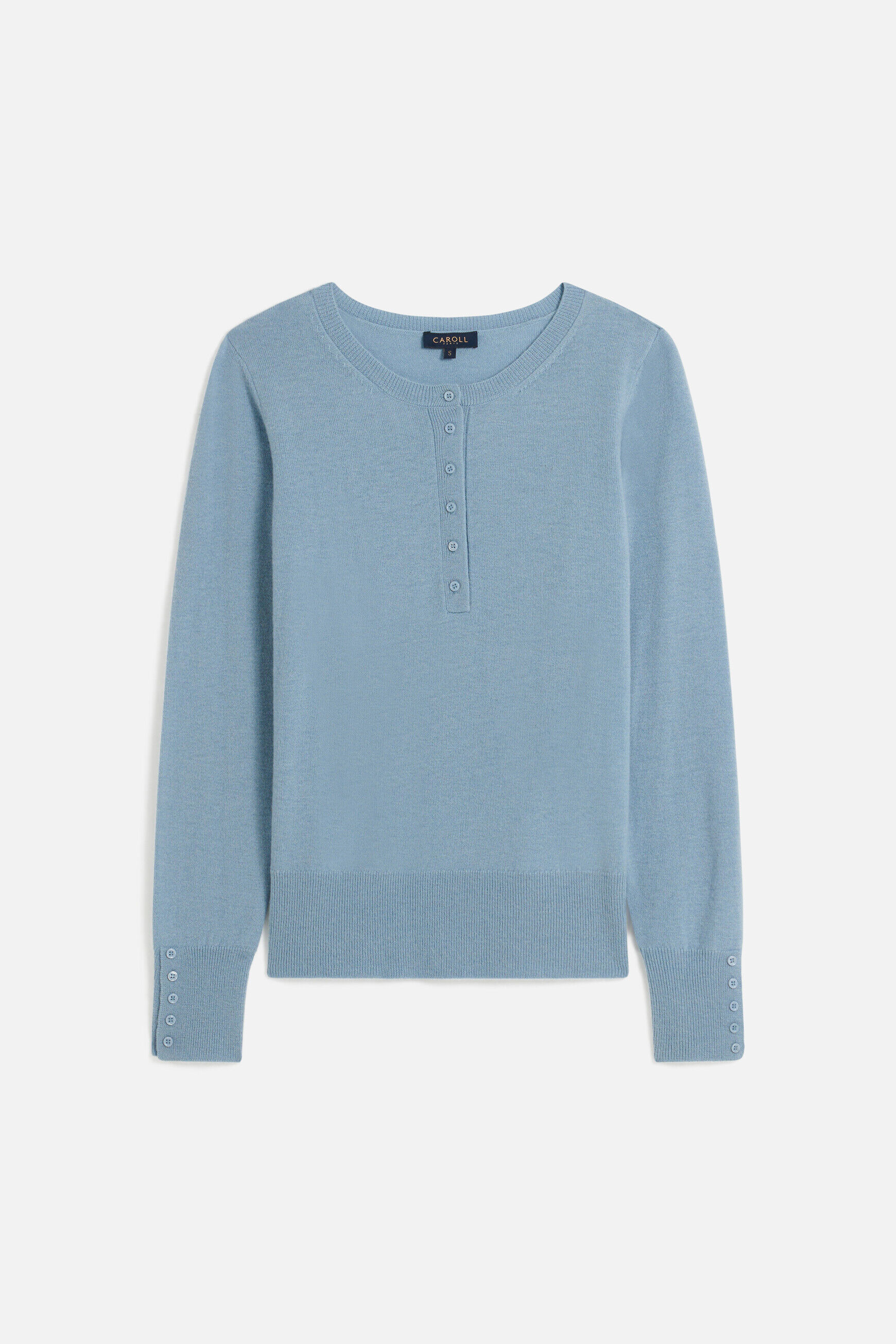 Pull maoni bleu ciel femme