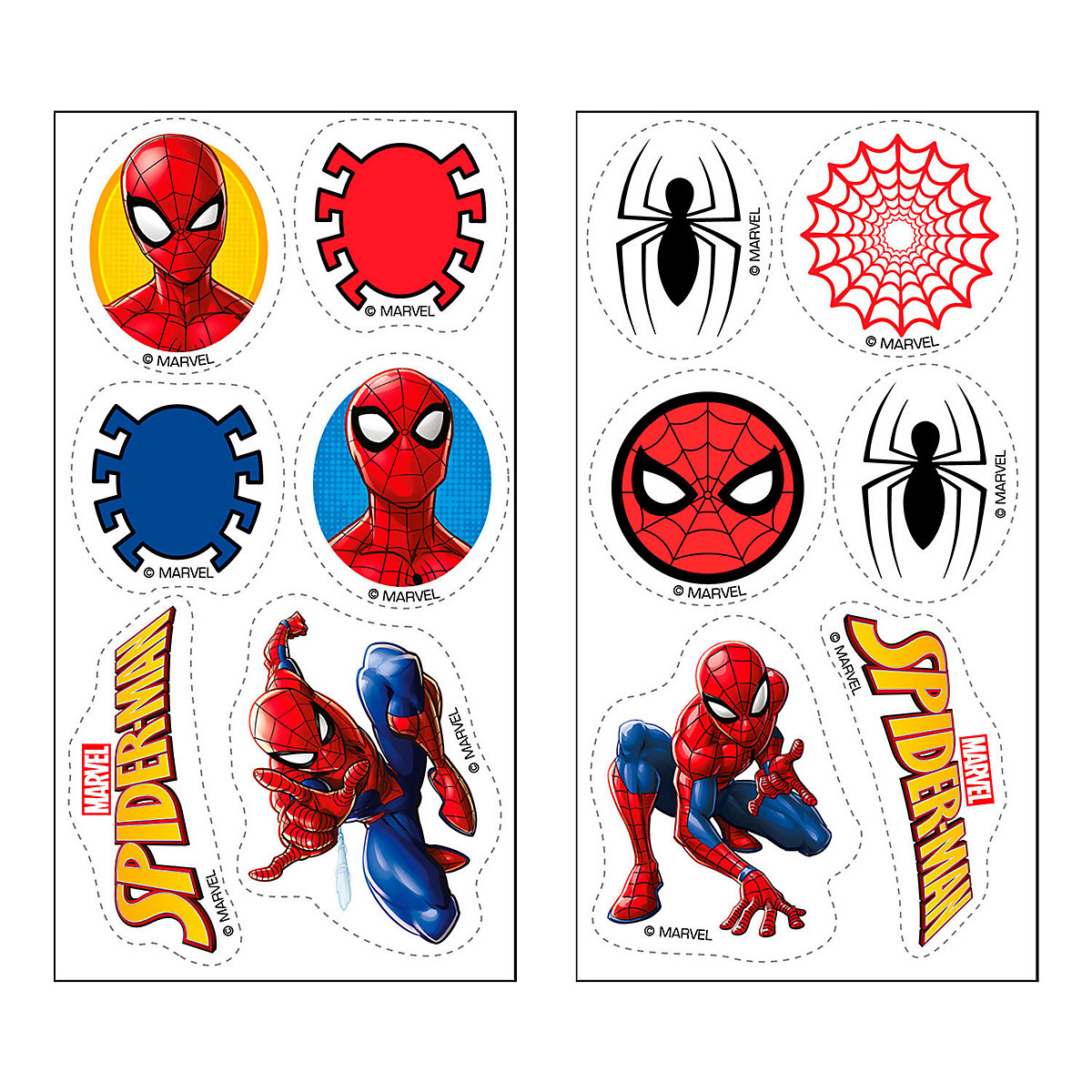 Essbare Mini-Tortenaufleger Spiderman