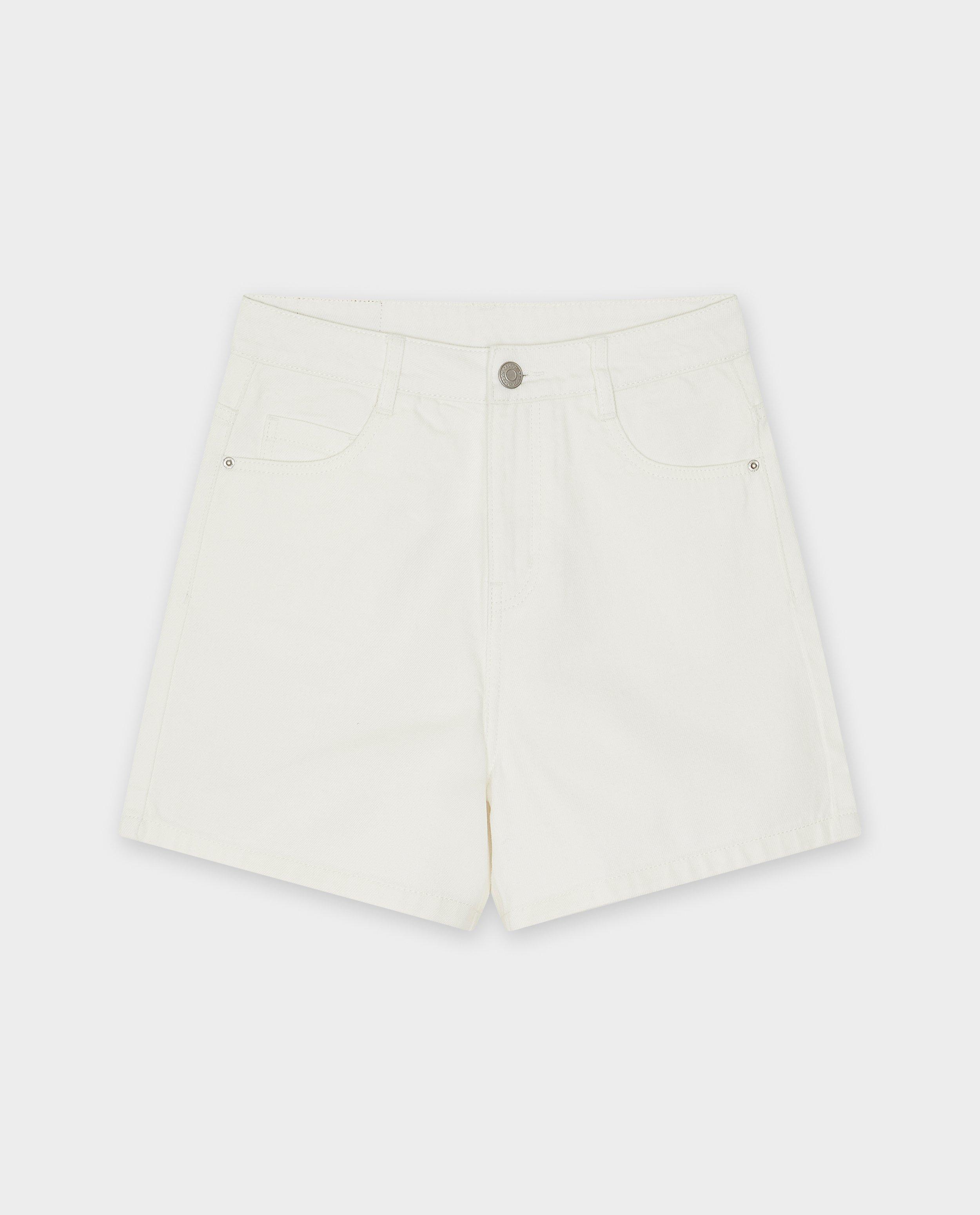 Groggy bele jeans kratke hlače bele barve
