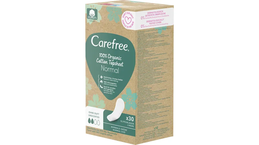 Carefree Slipeinlagen Organic Cotton Normal