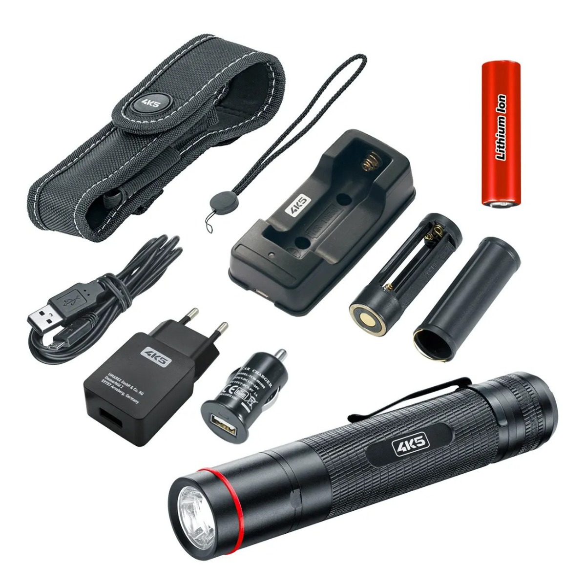 Luz de trabajo LED impermeable 4K5 602.306A PL 900 con alto brillo y enfoque ajustable.
