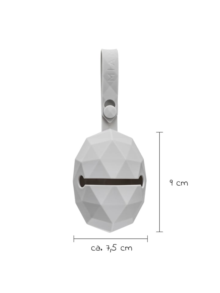 MiaMia 4-tlg. Schnuller-Zubehör-Set - 2x Silikon-Schnullerbox in grau,gruen günstig kaufen onesize