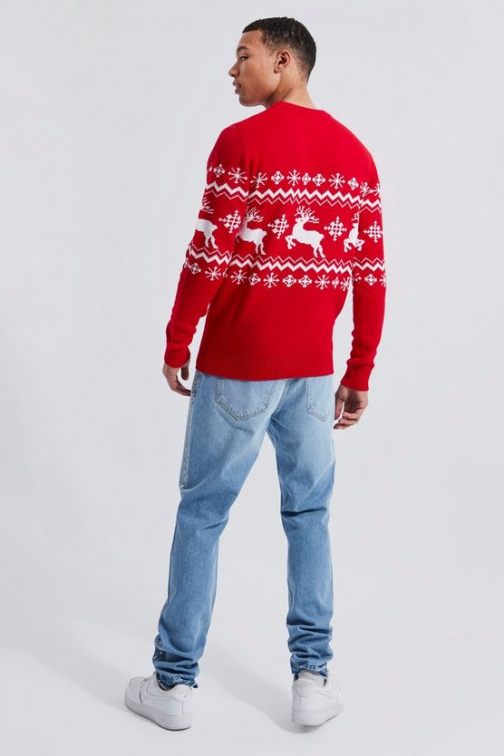 Tall Weihnachtspullover mit Rentieren