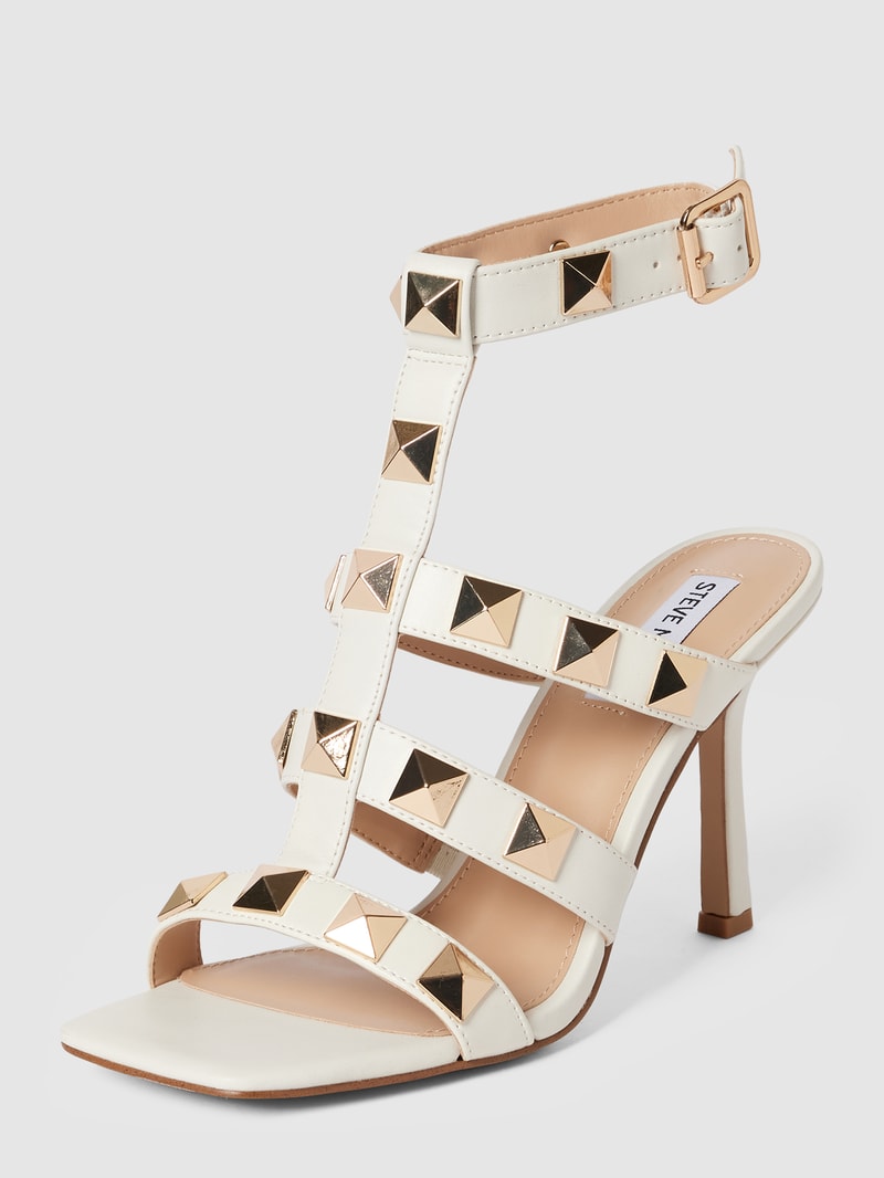 Sandalette mit Nietenbesatz Modell 'CAPRI' in offwhite