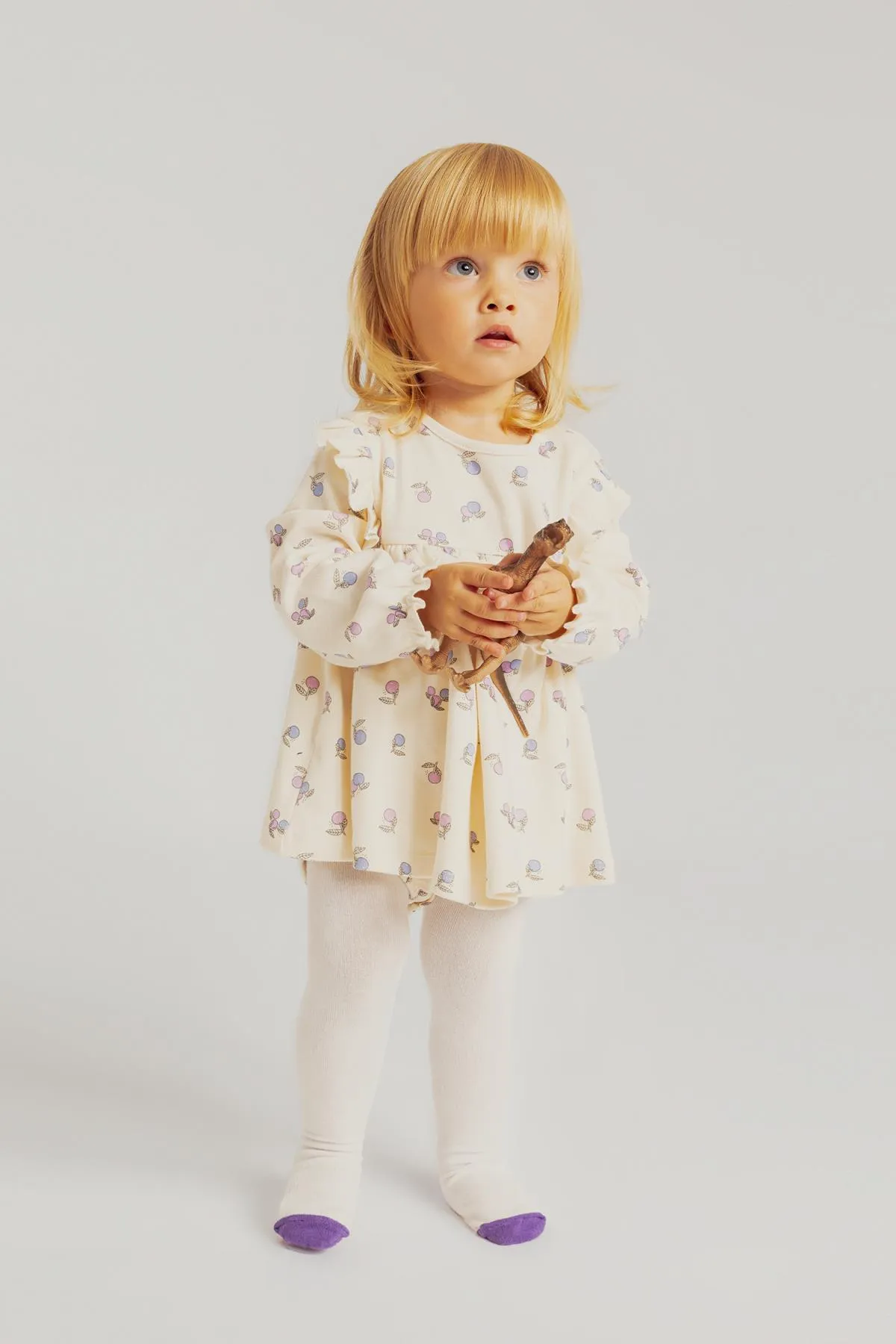 DeFacto  Gemusterter Langarm-Overall für Babys, Mädchen, Strumpfhosen, 2-teiliger Overall