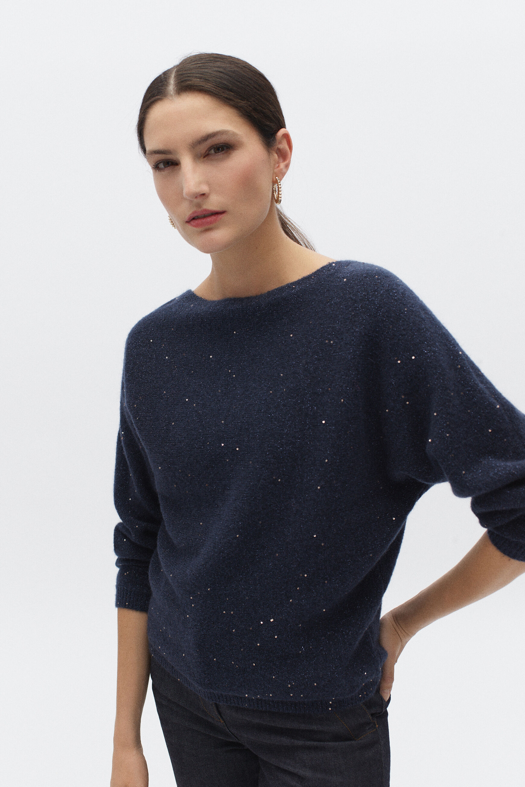 pull marina bleu marine femme