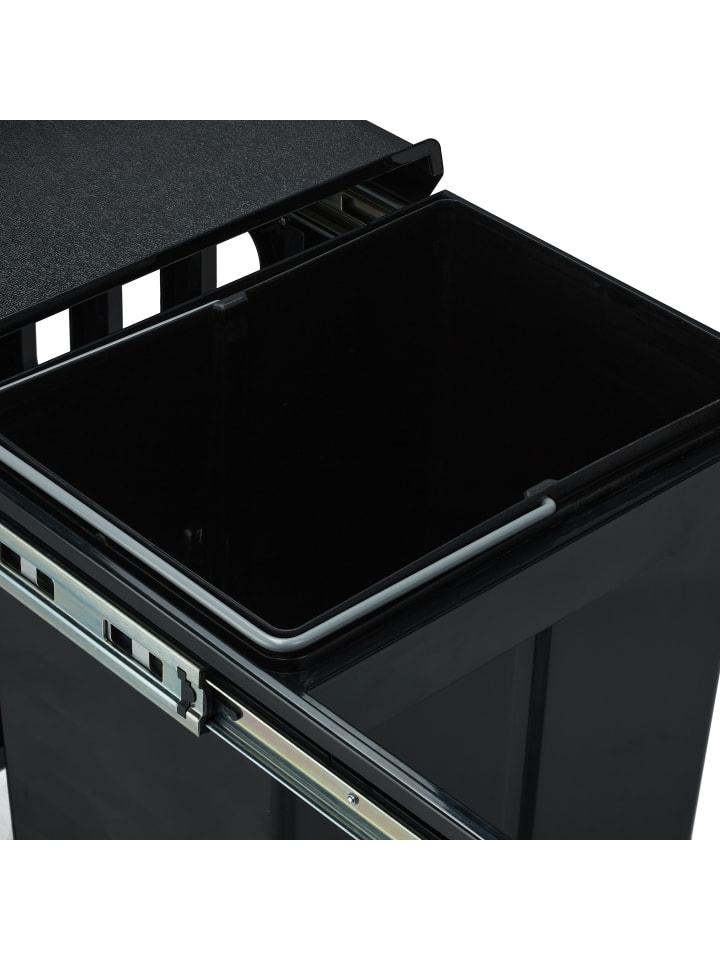 relaxdays Mülltrennsystem Schwarz 2x15L günstig kaufen onesize