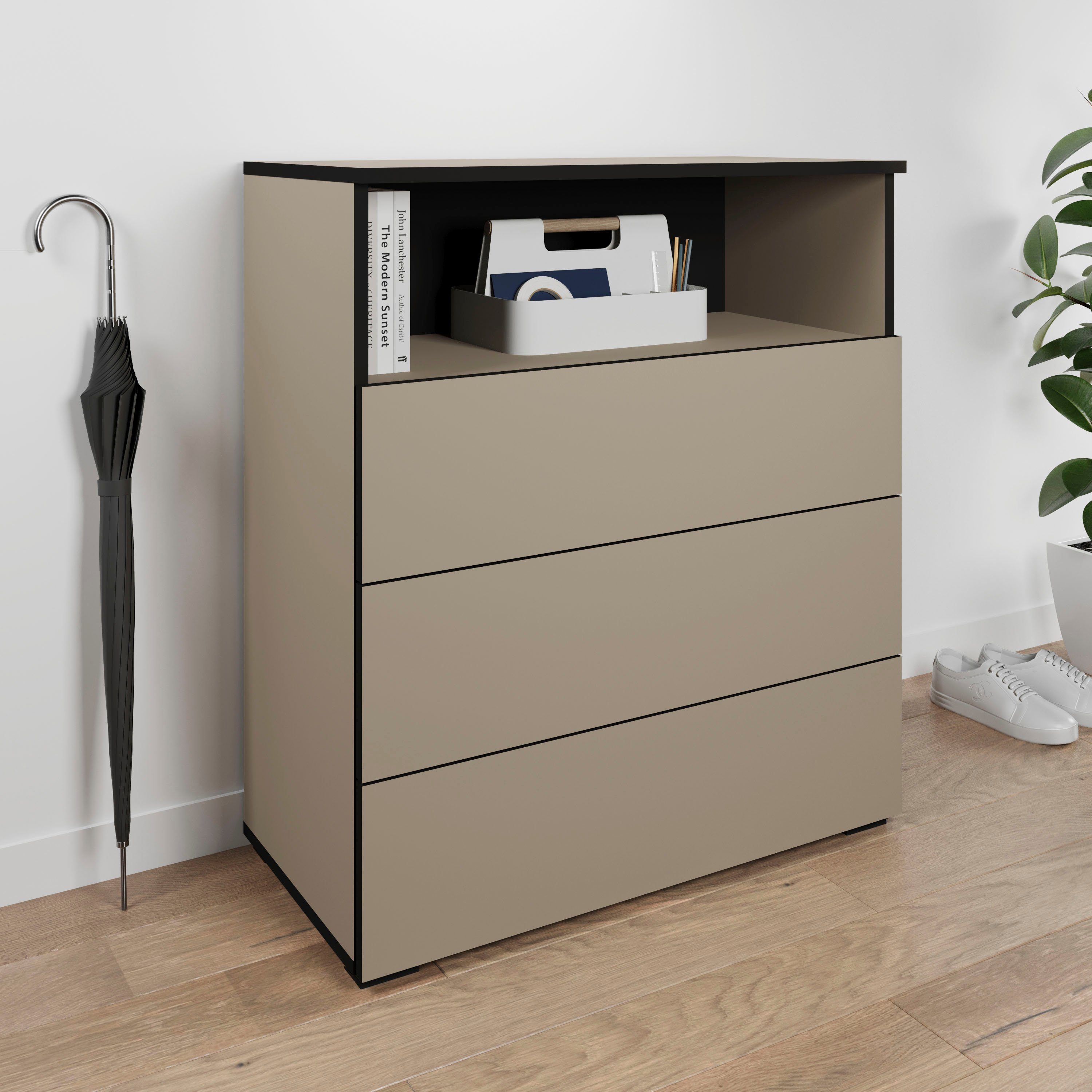 INOSIGN Schubkastenkommode Paris, mit 3 Schubkästen (Breite 70 cm)