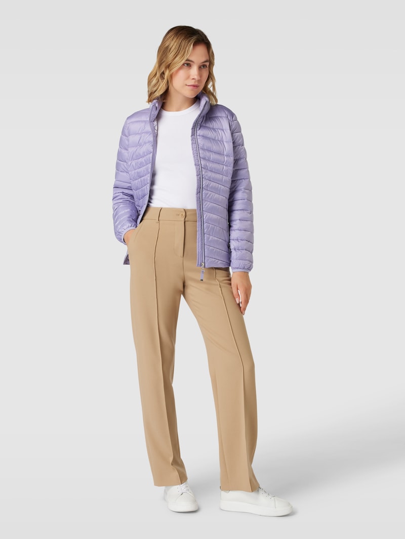 Steppjacke mit Stehkragen in lavendel