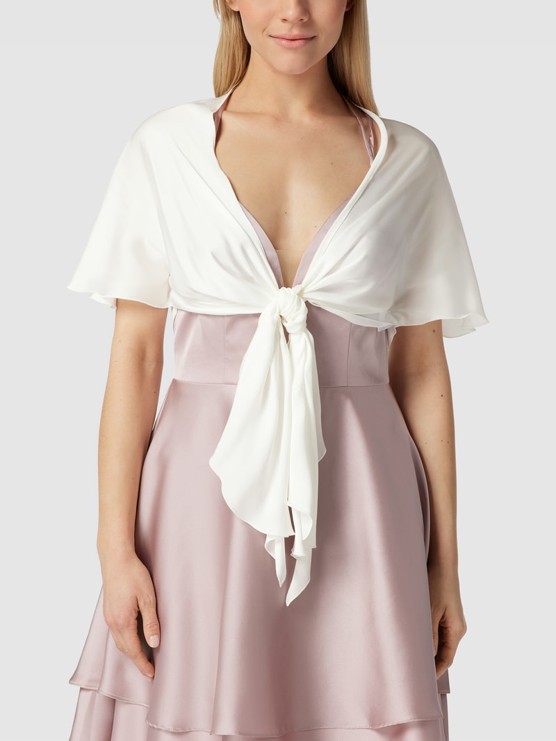 Bolero mit Schnürung in ecru