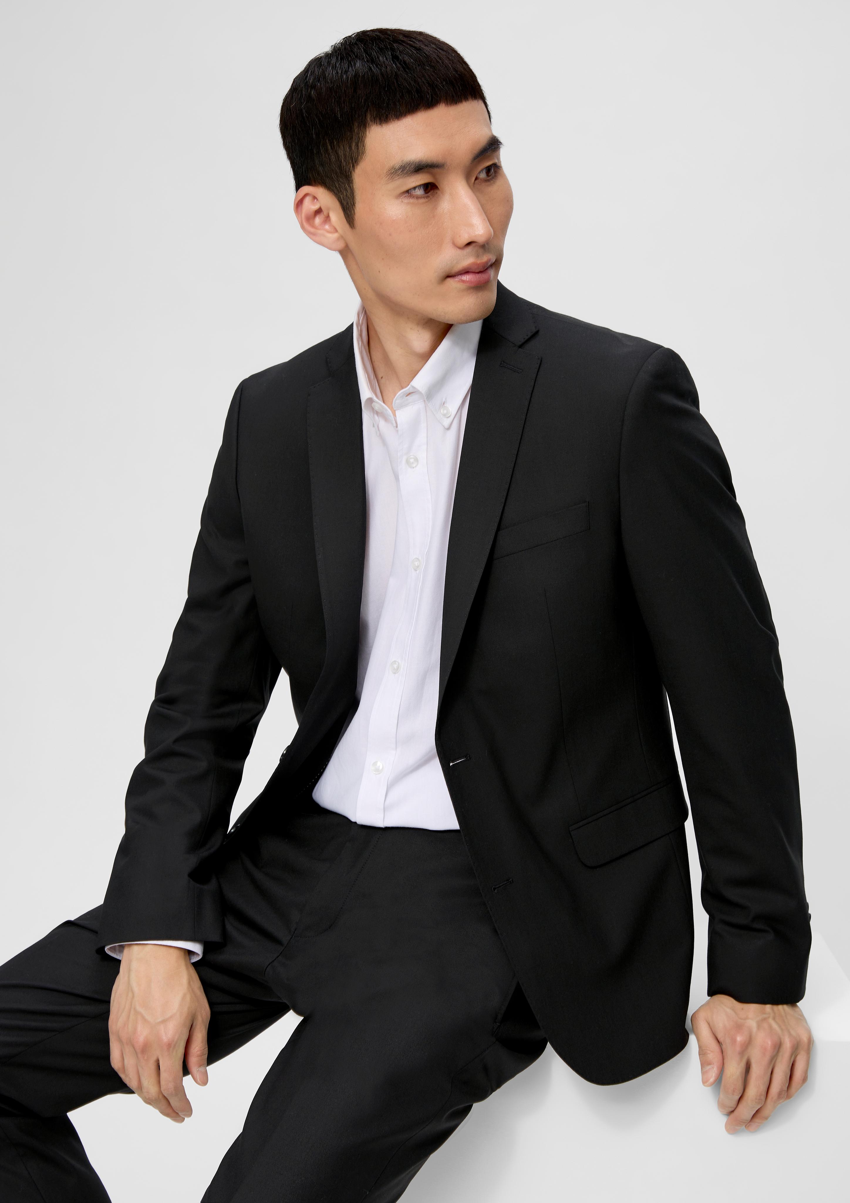 Slim: Elastisches Sakko in Wollmix  2134202-9999