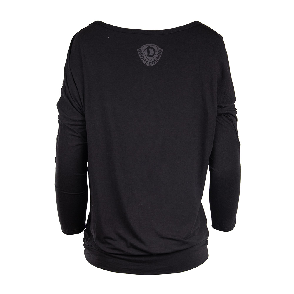 Damen Langarm-Shirt WAPPEN schwarz