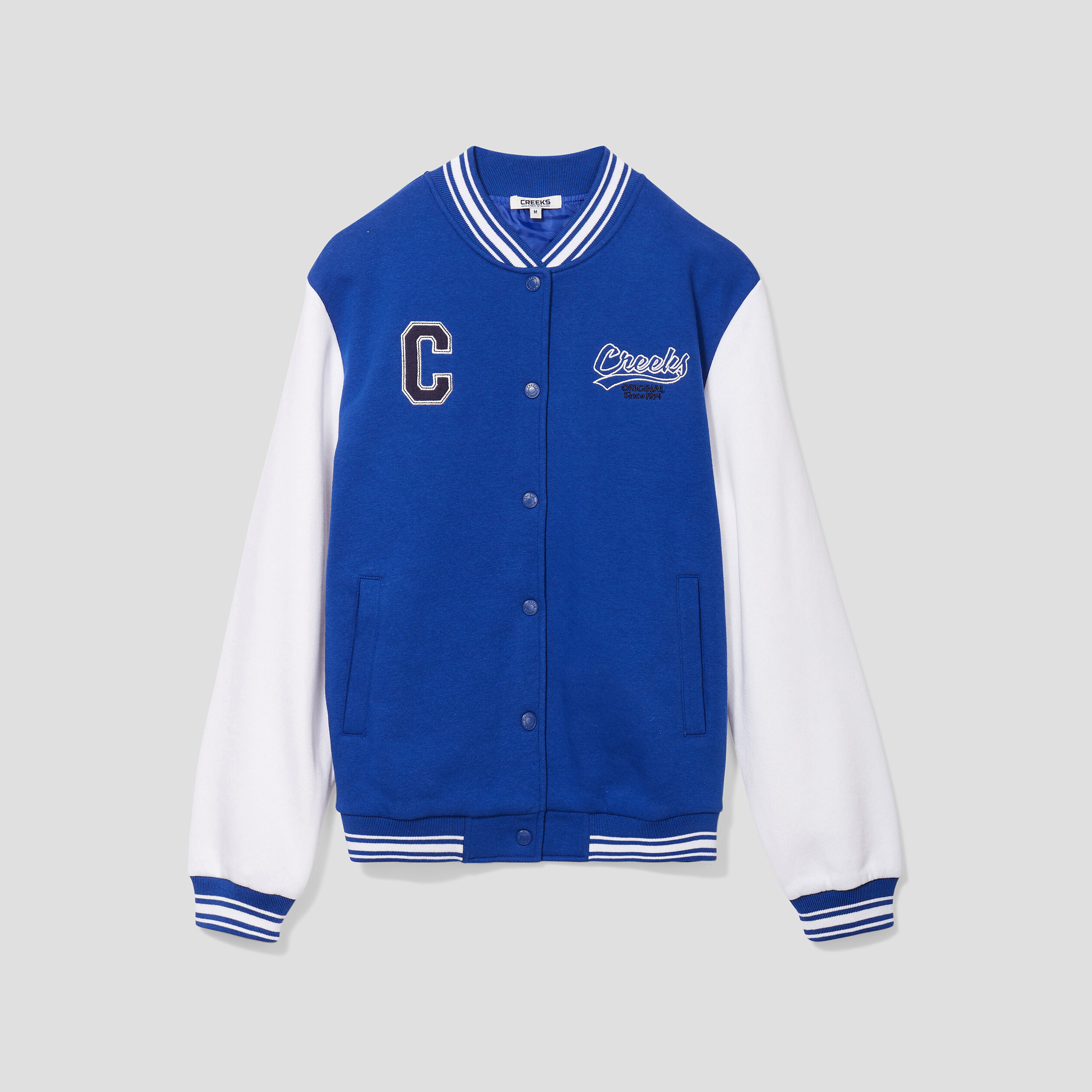 Veste teddy droite Creeks bleu femme | La Halle