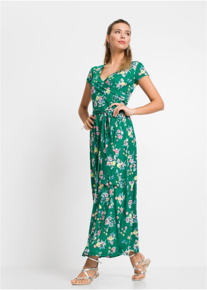 Maxi-Shirtkleid in Wickeloptik