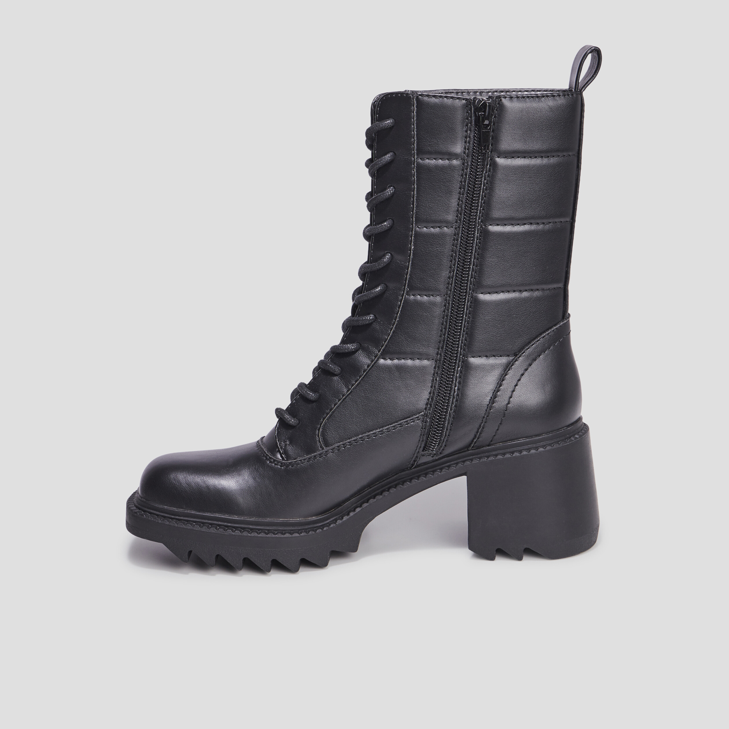 Bottes à talons crantées noir femme | La Halle