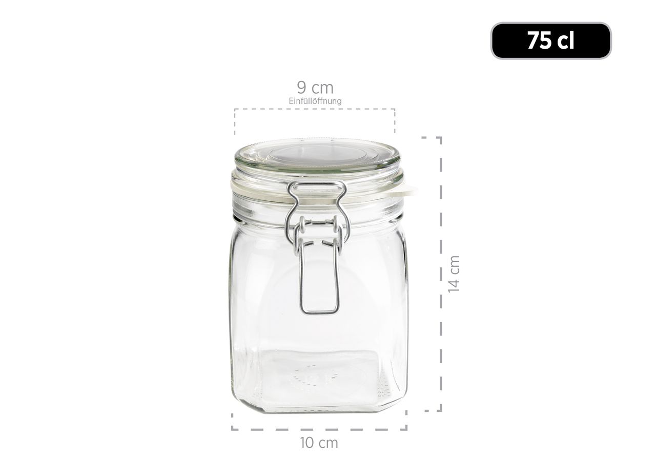 Mäser Serie Gothika, Einmachglas 750 ml, 6er Set