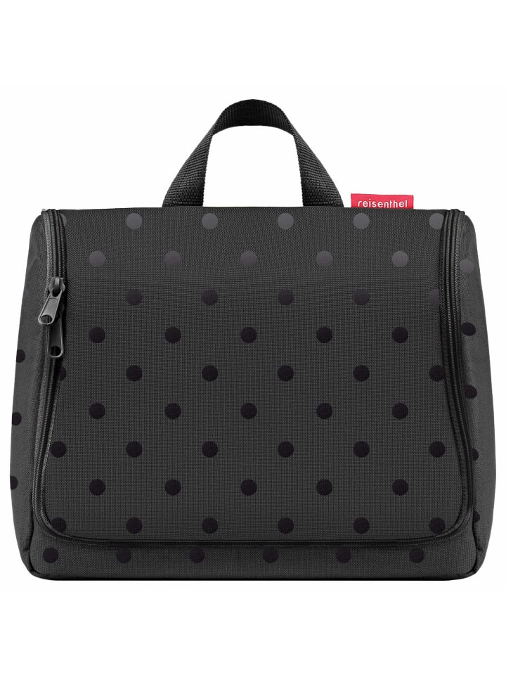 Reisenthel cosmetics toiletbag XL - Kulturbeutel 28 cm (twist blush) in glossy dots black günstig kaufen onesize
