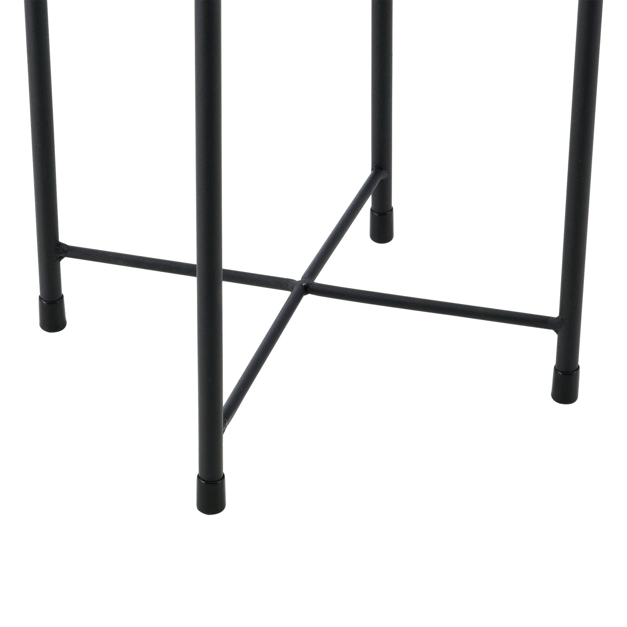 en.casa Blumenständer (Set, 2er), Mol Blumenkübel Pflanzenständer Pflanztopf Metall gold/schwarz