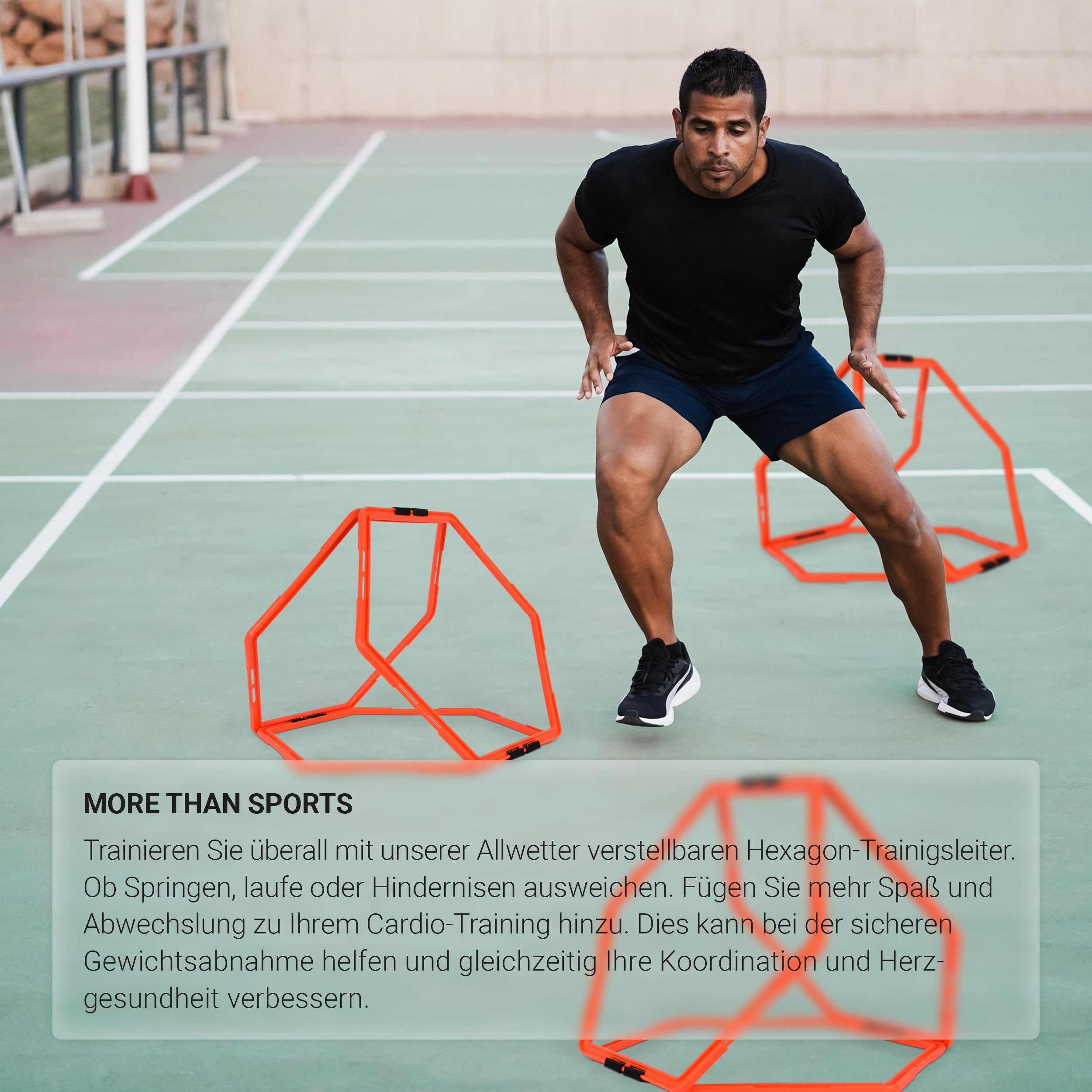 MSports® Koordinationsleiter Koordinationsleiter Sprossen Fußball Trainings-Leiter Geschwindigkeit 3m