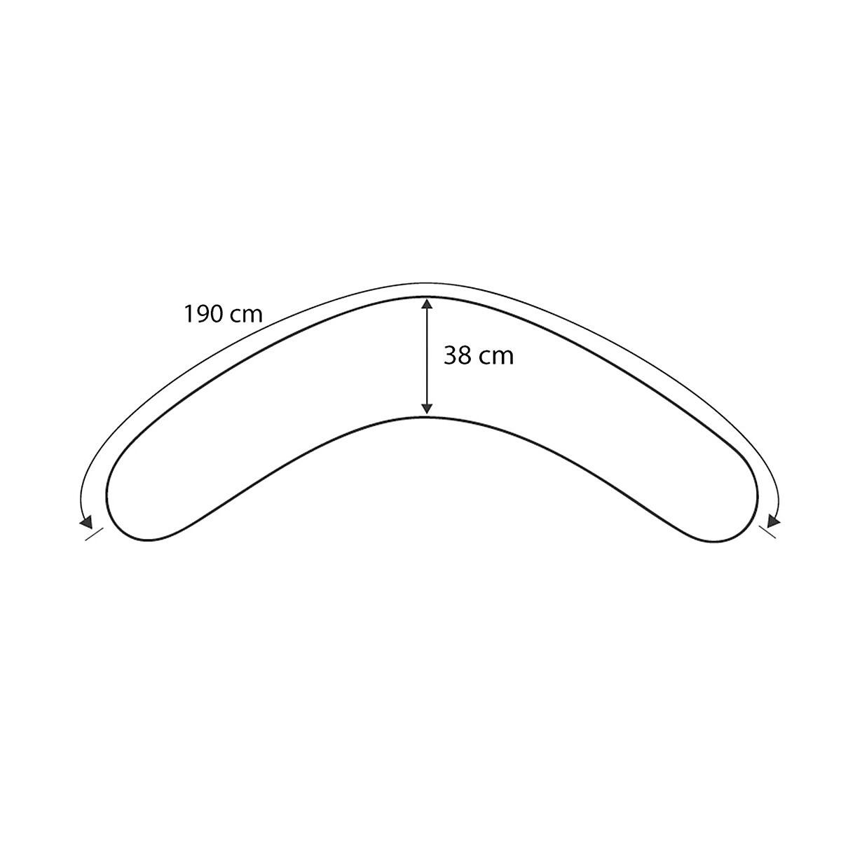 Stillkissen Dinkelspreufüllung 190 cm