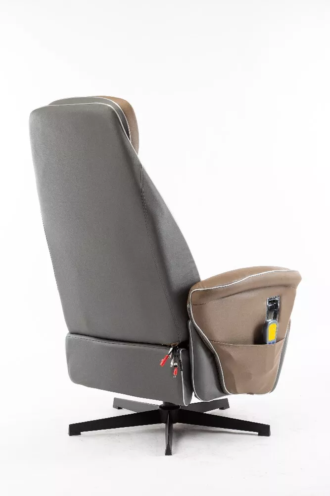 Happy Home Happy Home Elektrischer Massagesessel Relaxsessel HWP09-HBR hellbraun Lederoptik