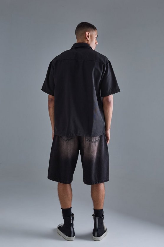 Kastiges Oversize Ripstop Hemd