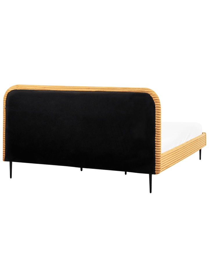 Beliani Doppelbett FLAYAT in Orange/Schwarz - (W) 193 x (H) 109 x (L) 215 cm günstig kaufen onesize