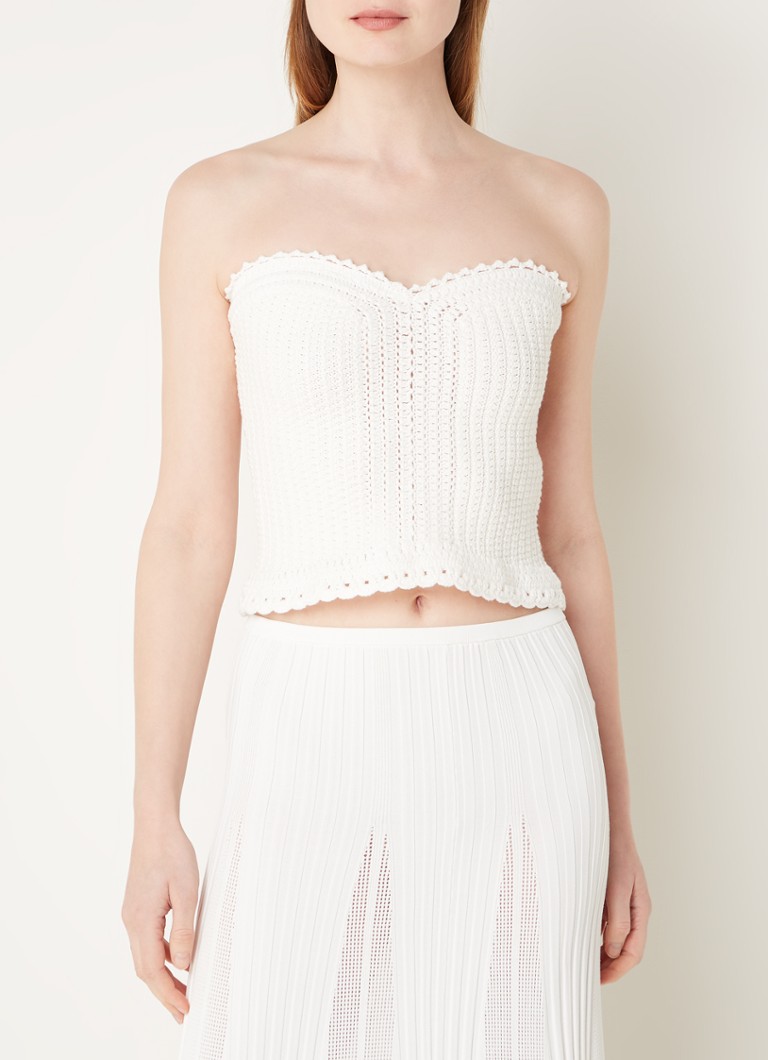 ba&sh Cesar λεπτή πλεκτή τιράντες crop top με ελαστικό τελείωμα