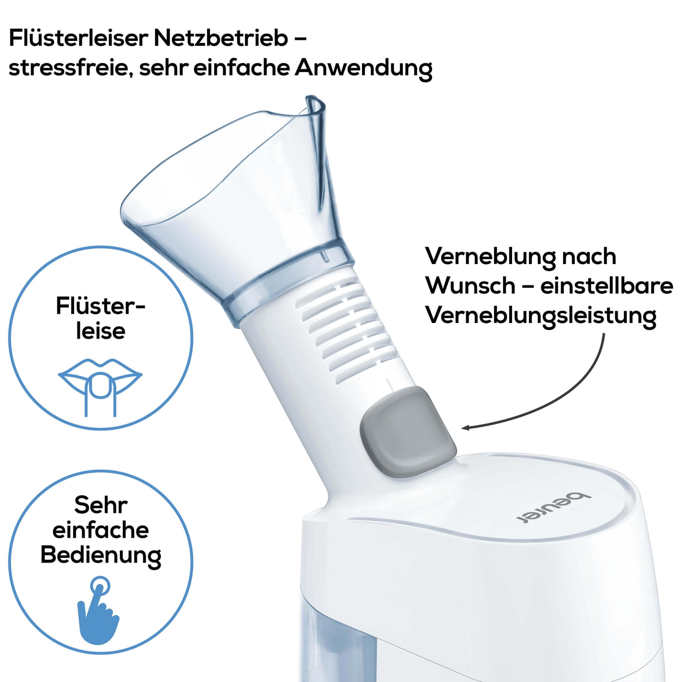 Beurer Dampfvernebler SI 40-Warmdampfbehandlung bei Erkältungen mit dem Dampfvernebler