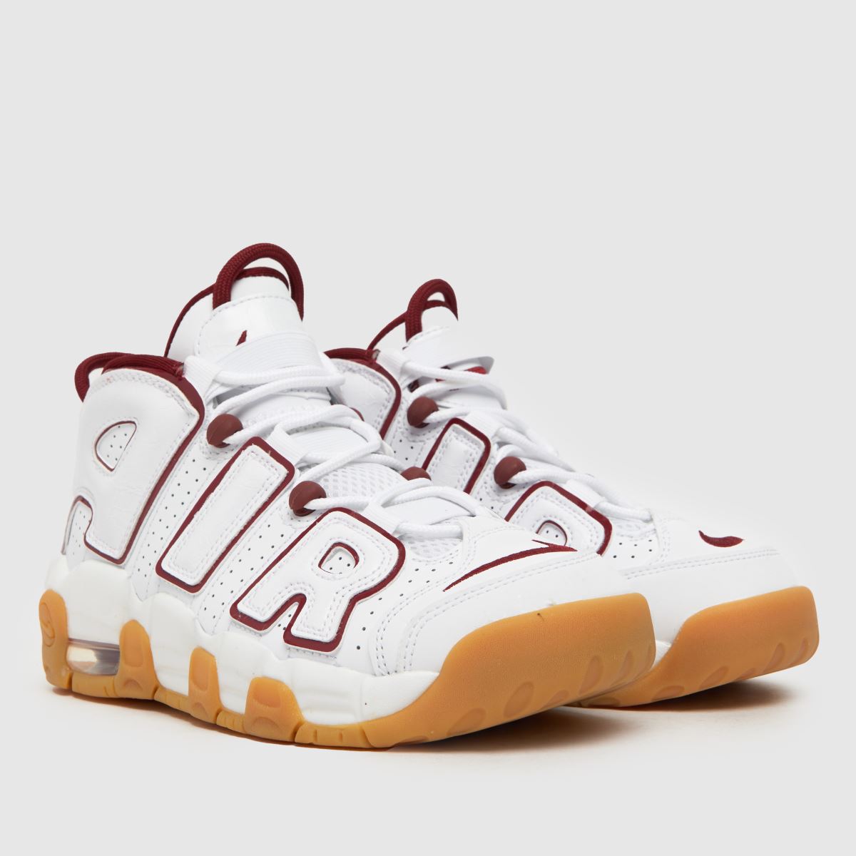 Bílo-vínové tenisky Nike Air More Uptempo Youth