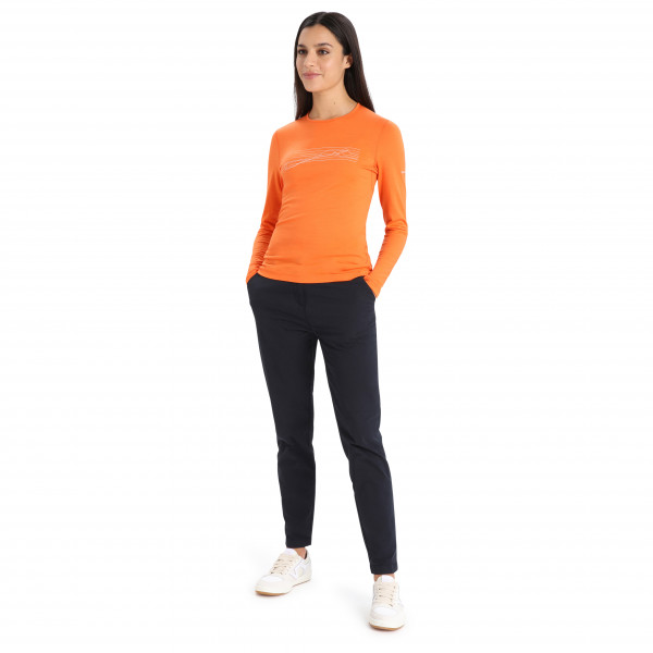 Icebreaker - Women's 200 Oasis L/S Crewe Ski Stripes - Merinounterwäsche