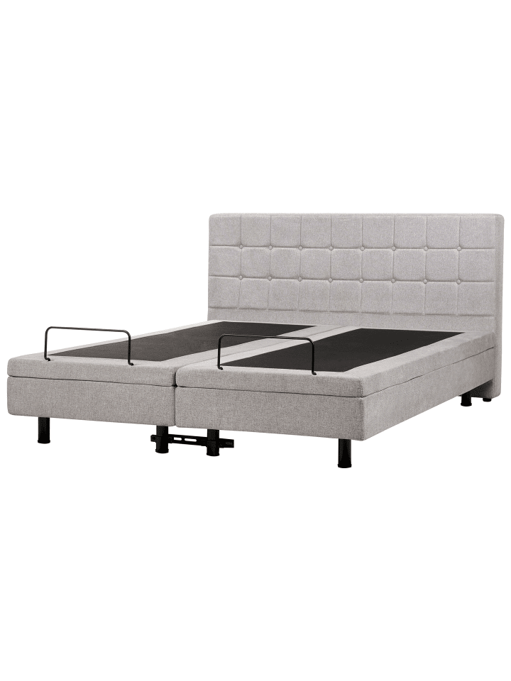 Beliani Doppelbett DUKE in Grau/Schwarz - (W) 181 x (H) 102 x (L) 216 cm günstig kaufen onesize