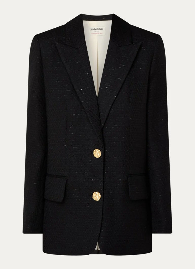 Jachetă din tweed Vicka Zadig&Voltaire cu buzunare cu clapă