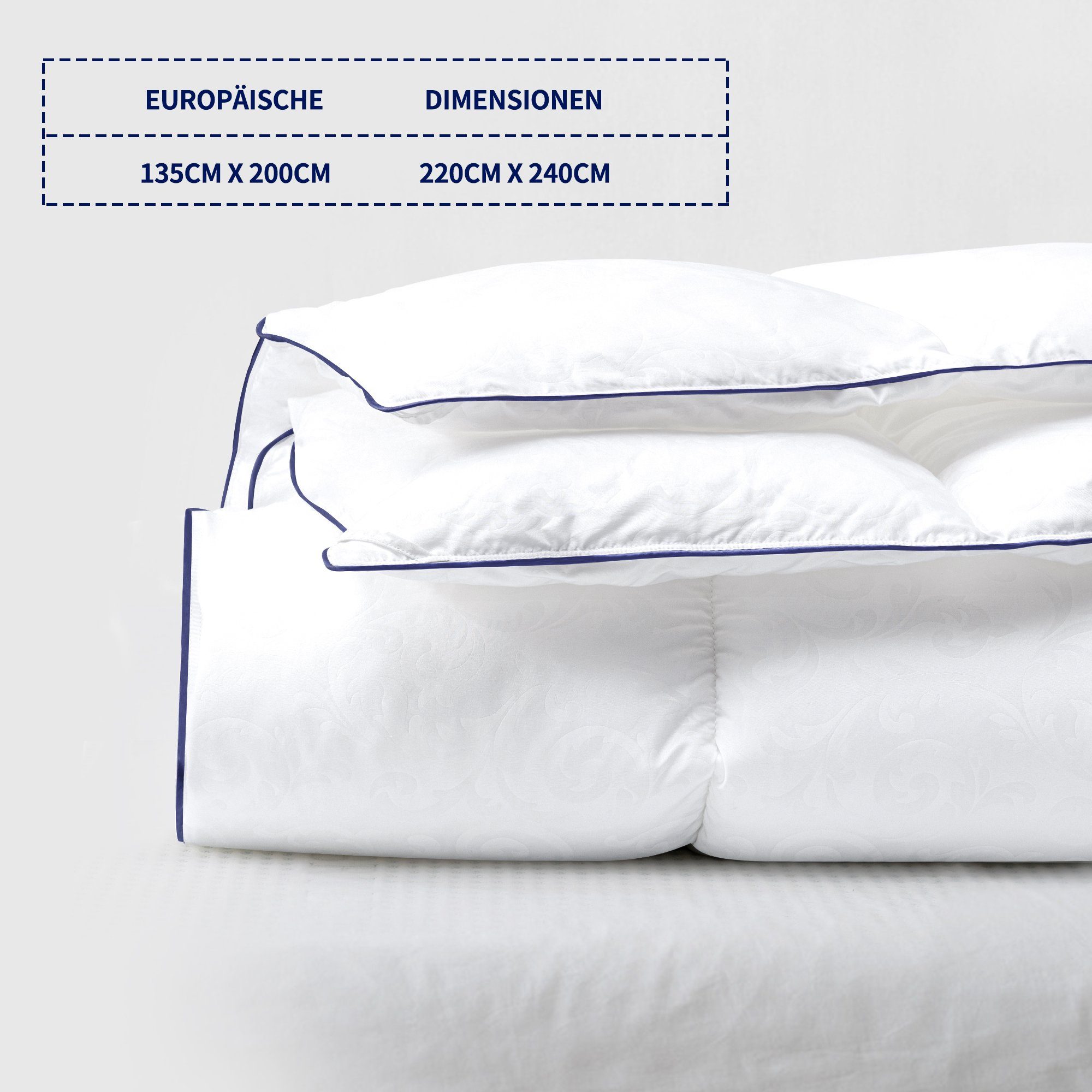 Microfaserbettdecke, Leichte Microfaserbettdecke, SUBRTEX, Füllung: 100% POLYESTER, Wohlige Wärme sorgt für angenehmen Schlaf.