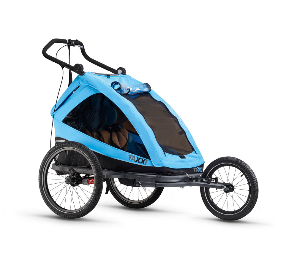 taXXi Kids Elite 3 in 1 two Blue Anhänger, Buggy und Jogger in einem Modell